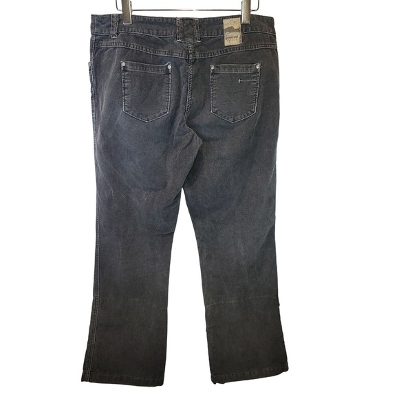 VTG Gramicci Boot Cut Corduroy Pants Jeans Womens Sz 14 Gray Plaid Cuffs Cotton - Picture 7 of 16